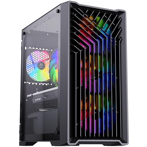 Blackout Computers Gaming Desktop PC, Intel Core i3 12100F (Beats i7 8700) 4.30 GHz,AMD Radeon RX 580 8G GDDR5,16GB DDR5 RAM,1TB M.2 NVME SSD, Windows 11 Pro, WiFi, Bluetooth 5.0, VR Ready,RGB Fans x4