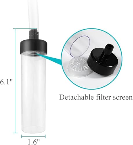 Miniatura 8 de Aspirador de sifón de acuario de 7 pies para limpieza de peceras, grava y arena