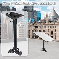 SuQurtom Starlink Halterung Gen Satz, 360° Einstellbare Dachhalterung & Wandhalterung für Starlink 4/ 4X/ Gen 3, Heavy Duty Rohrhalterung mit Standard Kit V3, Montagezubehör für Satellitenantennen – Ansicht 3