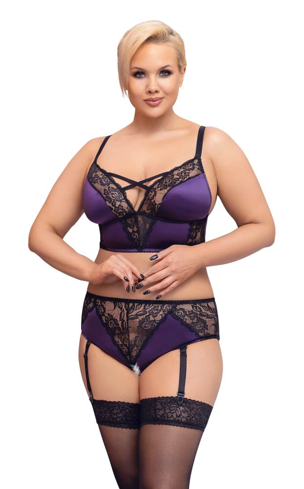 Cottelli Curves 22141134061-Lingerie Lingerie Purple 2XL
