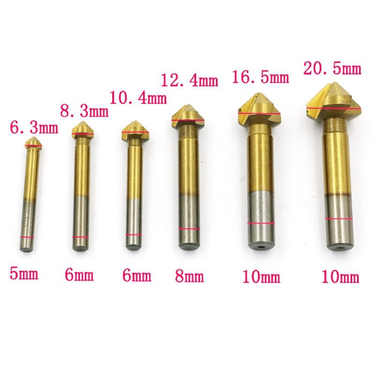 Unifizz Metal Titanium Plated Countersunk Bit Drill Diameter 6.3mm - Image 2