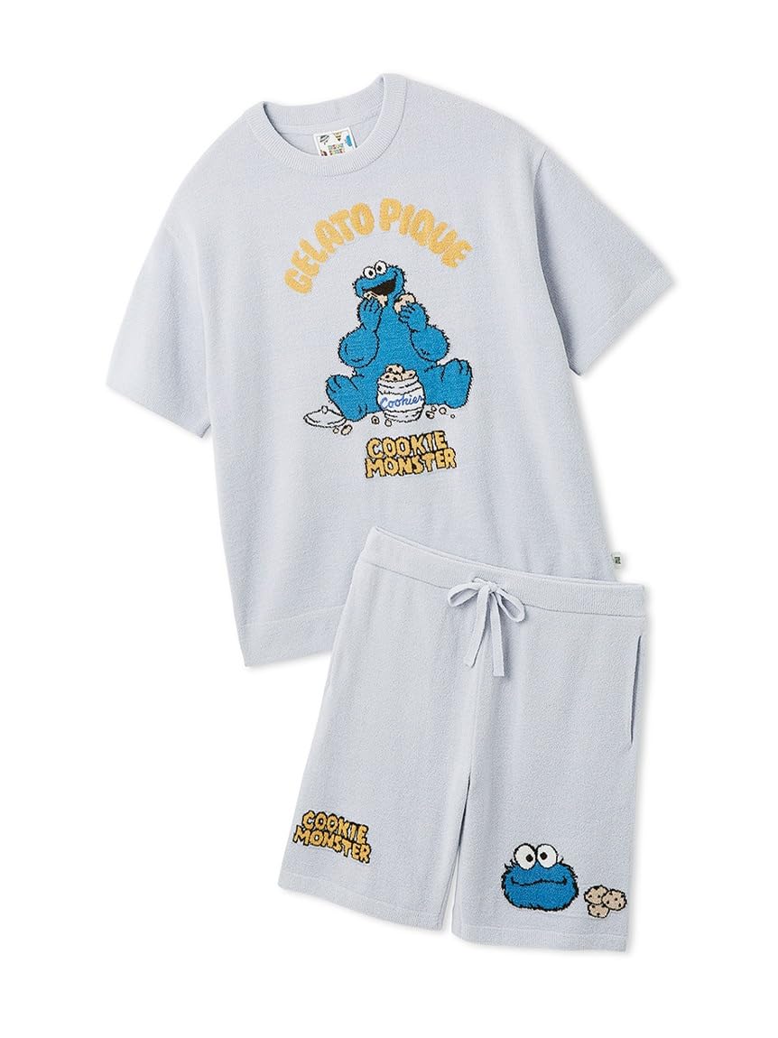 Gelato Pique 【SESAME STREET】【HOMME】Airy Moco Jacquard Pullover