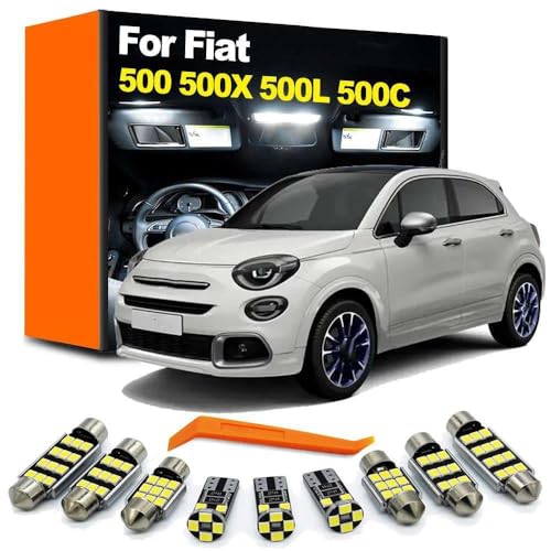 LRFCWSD Kit luci Interne a LED per Auto, per Fiat 500, 500X, 500L, 500E, 500C (2007-2019, 2020, 2021, 2022, 2023)