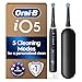 Oral-B iO5 Electric Toothbrushes for Adults, 2 Toothbrush Head and Travel Case, 5 Modes with Teeth Whitening, 2 Pin Plug, Black