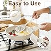 XFKJOR Removable Pot and Pan Handle - Detachable Cookware Handle with Quick-Release Button, Space-Saving Universal Handle for Most Cookware, Sturdy & Durable, Ivory White, 2 Pack #1