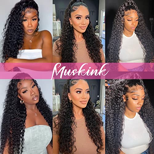 Water Wave Lace Front Wigs Human Hair Hd 13X6 Glueless Lace Frontal Wigs Human Hair Wigs For Women 180% Density Wet And Wavy Lace Front Wigs Human Hair Pre Plucked With Baby Hair Natural Color (24 Inch) #TOP6