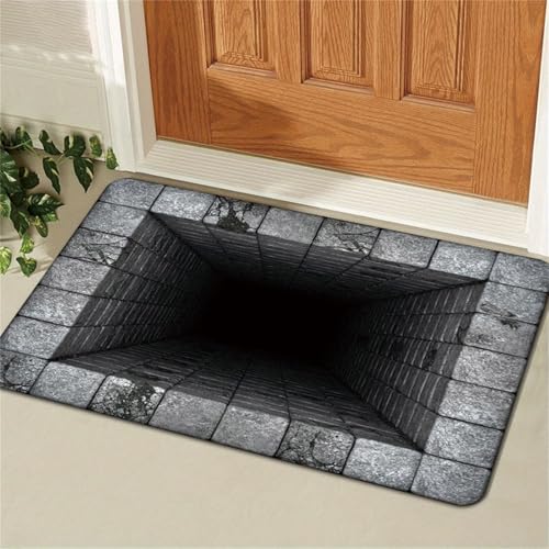 NEYTIIR Alfombra 3D, Suave, Antideslizante, para Puerta Delantera, para Baño, Ducha, Bañera, Fregadero, Inodoro, Entrada, Entrada, Felpudo Interior(04,80 * 120cm)