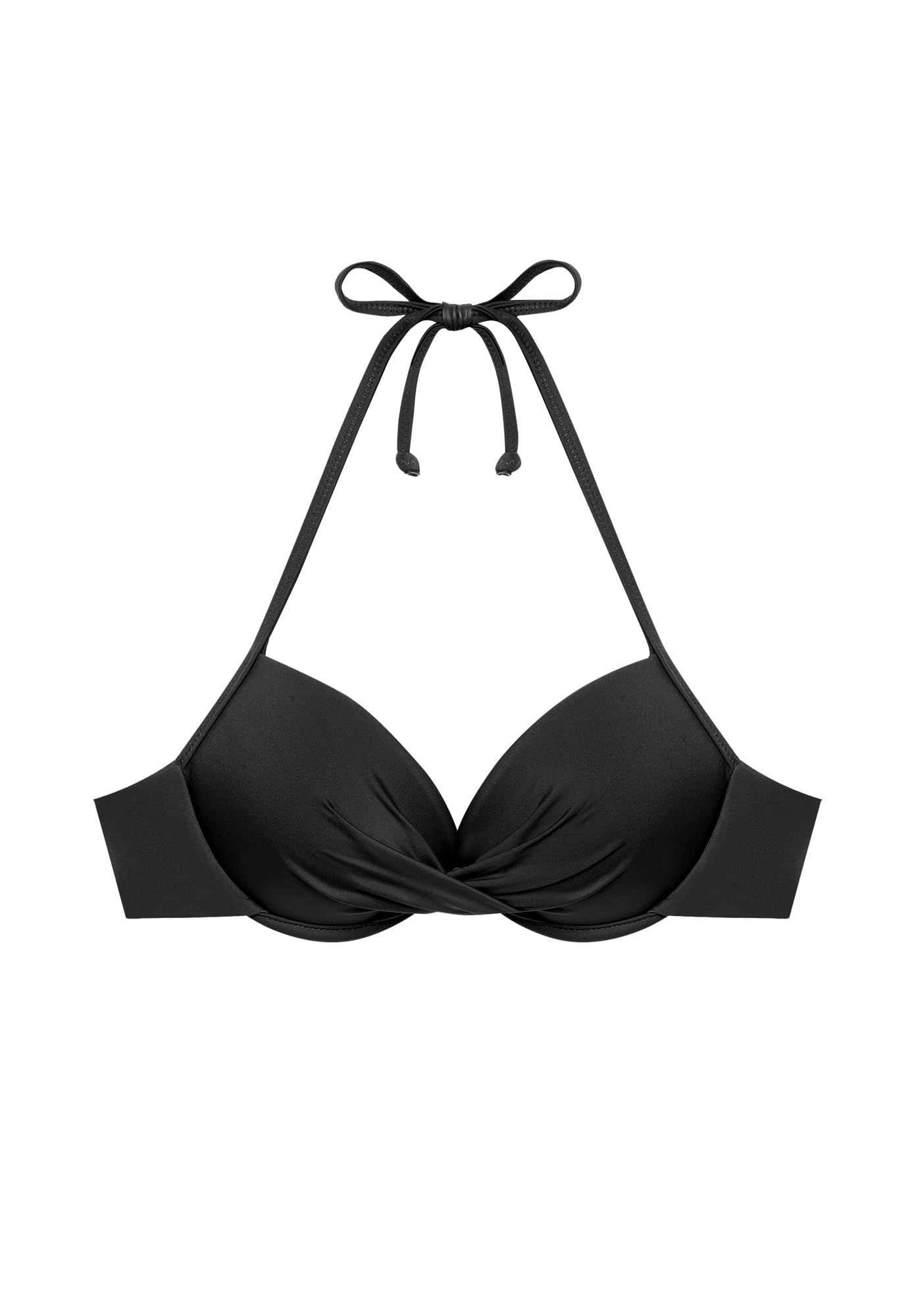YAMAMAY - Bikini Parte Alta, Push-up con Ferretto, Donna, Essentials, Nero, monocromo