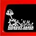Stick Figure Family Alien Attack ufo Nobody Cares funny sticker Decal Car Truck Laptop