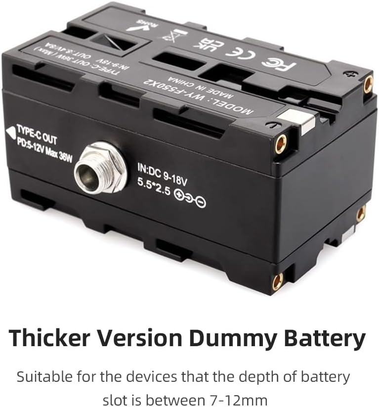 Dual Sided NPF Dummy Battery Type C Power Adapter Flexible Spring Cable 8.4V 8A Output Multiple Power Supply Safe Stable for Field Monitor LED Light Wireless Video Transmission