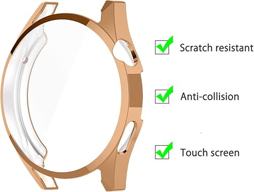Miniatura 5 de Paquete de 2 Funda protectora de pantalla compatible con Huawei Watch GT3 de 1.812 pulgadas, carcasa chapada en TPU suave, carcasa protectora