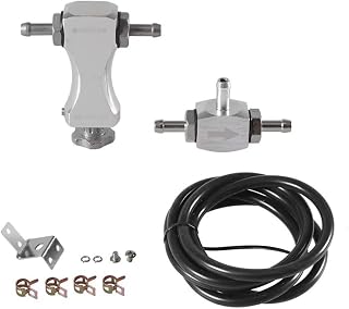 Válvula reguladora de presión de aluminio Turbo Boost para ajuste manual de impulso compatible con vehículos turboalimentados automotrices, 1 juego (plateado)
