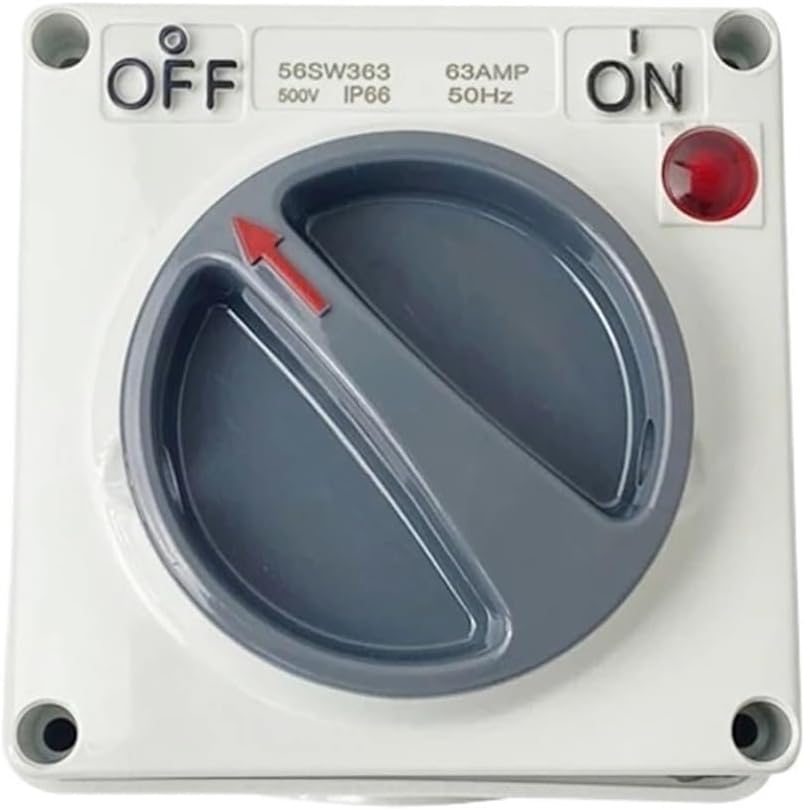 Three Phase Outdoor Waterproof Switch 63A Rainproof Power knob
