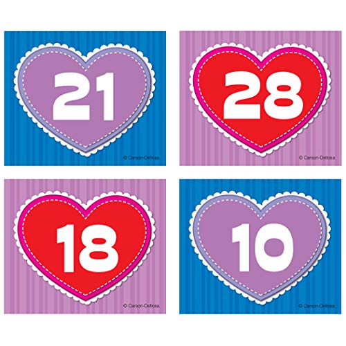 Carson Dellosa | Hearts Calendar Cover-Ups | Double-Sided, 3-inch x 2.5-inch, 36pcs
