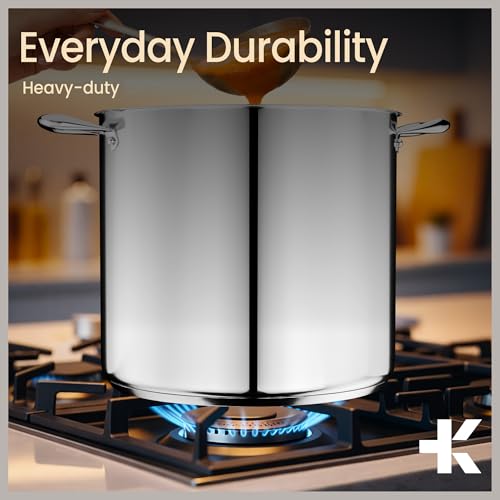 Bakken-Swiss Deluxe 3-Quart Stainless Steel Stockpot w/Tempered Glass See-Through Lid - Simmering Delicious Soups Stews & Induction Cooking - Exceptional Heat Distribution - Heavy-Duty & Food-Grade by Bakken- Swiss - Image 7