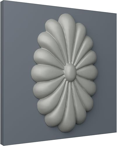 Miniatura 5 de Ekena Millwork ROS04MA Madrid Roseta ovalada, 4 38"W x 6 34"H x 34"P, imprimado