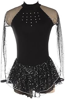 JRUIA Women's Figure Skating Dress Training Clothes Girls Ice Skating Costume Rhythmic Gymnastics Leotards Roller Skirt