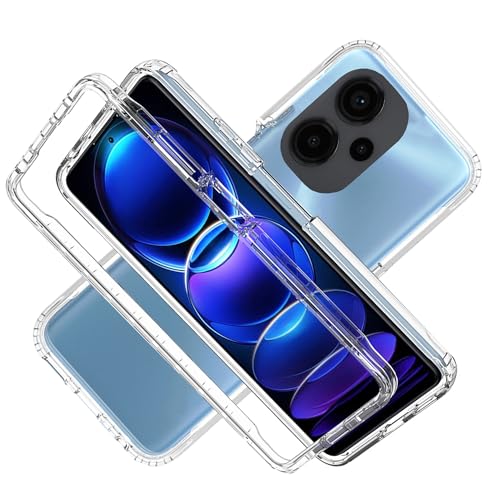 Cover per Xiaomi Redmi Note 13 Pro Plus 5G Custodia Anti-graffio con dell Schermo Integrata Protezione 2in1 Dual Layer Ibrida 360° Full Body Antiurto Protettiva Case Transparente