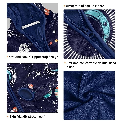 Space Galaxy Boys Fleece Hoody Jacket Zip Up Coat Warm Fall Winter Plush Jacket Long Sleeve Outerwear3