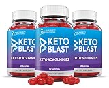 Justified Laboratories (3 Pack) Keto Blast Gummies 1000MG ACV with Pomegranate Juice Beet Root B12 1