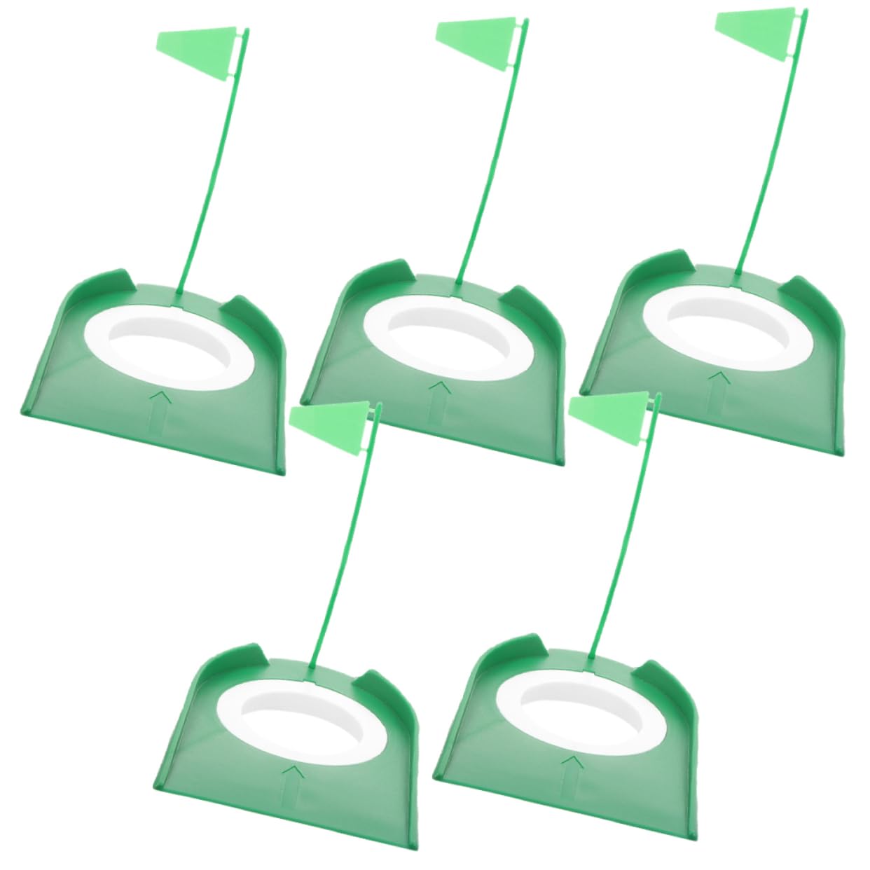 Happyyami Training Hole 5pcs Putting Cup Ring Regulation Size Plastic Golf Hole Cups for Golf Practice
