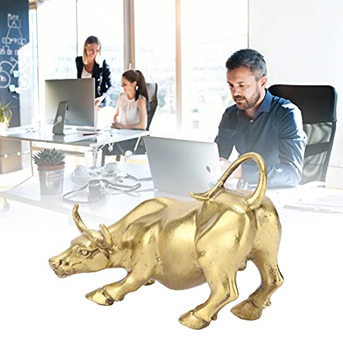 Figura de Toro de Bronce Decorativa para Escritorio miniatura 3