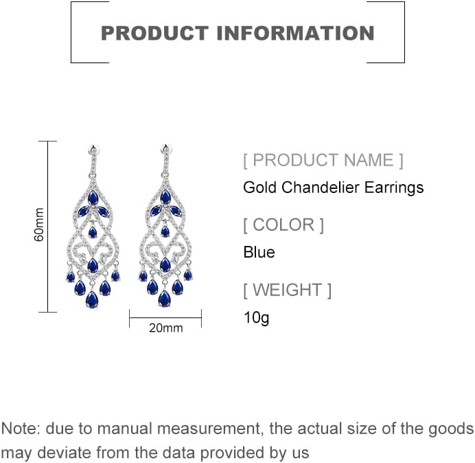 14K Gold Crystal Tassel Chandelier Earrings for Womem,Vintage Style Moissanite Drop Dangle Statement Earrings,Fashion Jewelry Gift for Mom,Girlfriend,Wife - Image 2