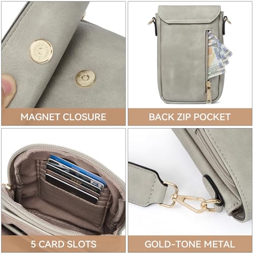 Image of BOSTANTEN Crossbody Bags for Women Cell Phone Purse Leather Wallet Handbags with Card Slots