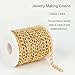 Jabogrii 10 Meters Gold Curb Cable Aluminum Chain for Jewelry Making Twisted Permanent Jewelry Making Chains Bulk Spool
