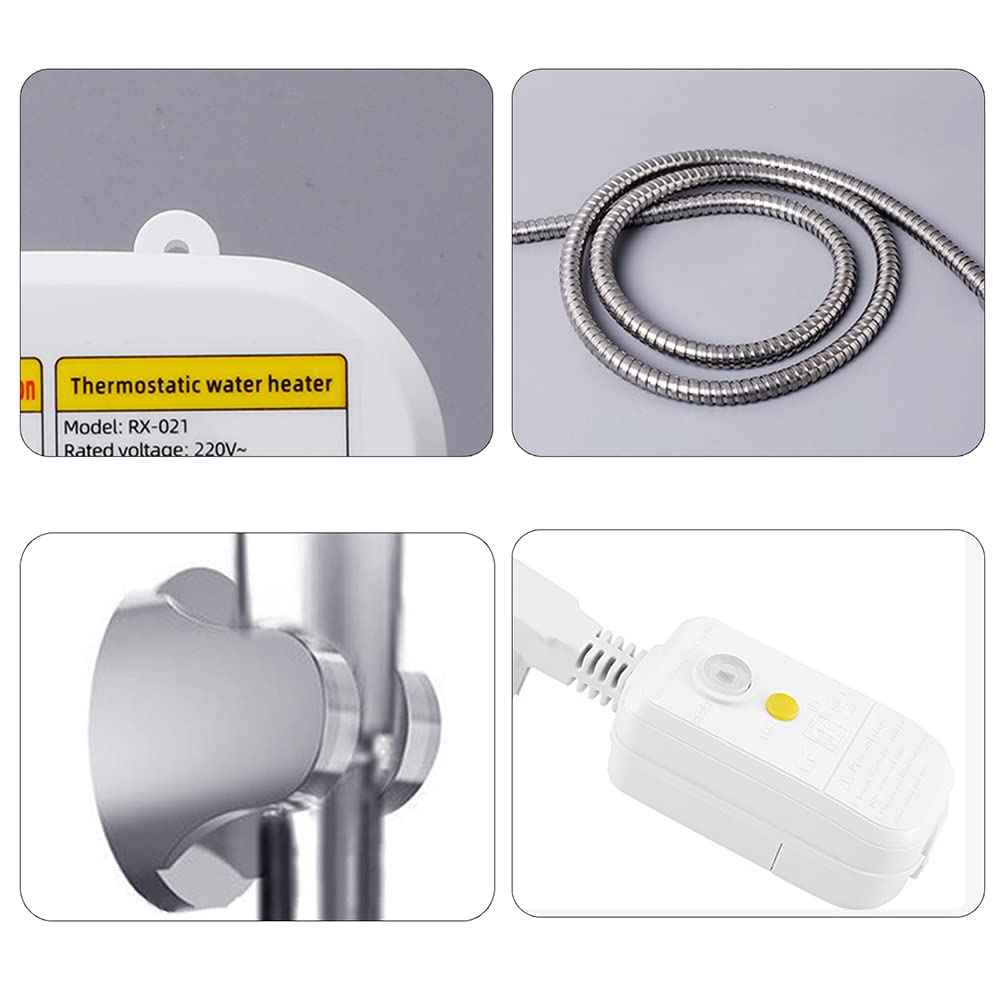 Mini Scaldacqua Elettrico 3500W Scaldabagno Istantaneo Miscelatore e Termostato Mini Scaldacqua Elettrico 3500W Scaldabagno Istantaneo Miscelatore e Termostato