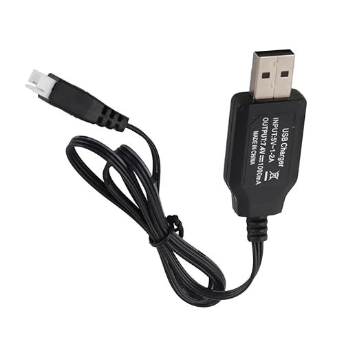 Miniatura 8 de Tbest Cable de carga USB para excavadora de control remoto de metal, para vehículos RC 1583, camión (1583-003), cable de carga USB compatible con