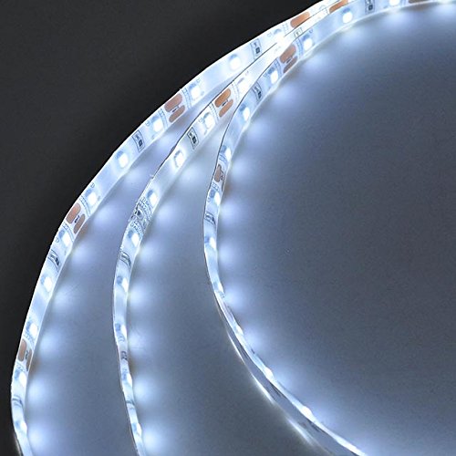 Tira LED flexible 16.4 pies blanca impermeable IP65 miniatura 4