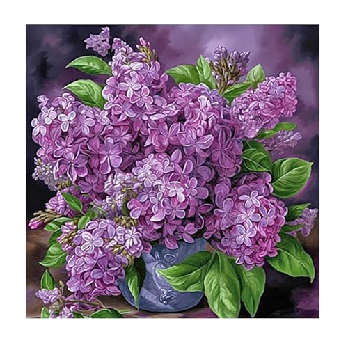 SHEGZHUC Diamond Painting Fleur Lilas 30x30cm Diamond Painting Lilas Broderie Diamant Lilas Broderie Diamant Kit Complet Peinture Diamant Adulte Point de Croix...