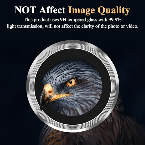 Image of Skinomi Camera Lens Protector Compatible with Samsung Galaxy S24 5G [Anti-Scratch] Premium Tempered Glass Film Aluminum Alloy Lens Ring Cover- Silver