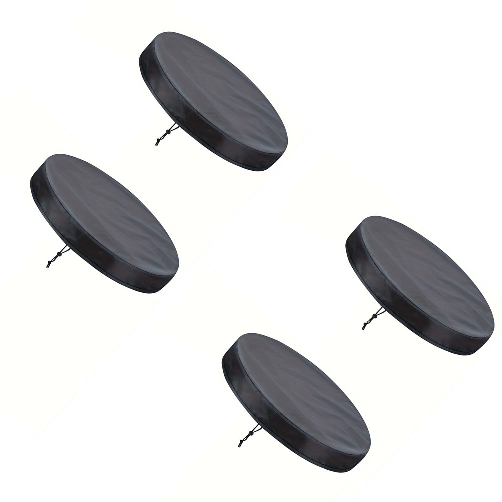 Yhplxyuus Rainwater Drum Lid Cover Set for 55 Gallon Drums, 4 Pack Black Round Covers with Drawstring Closure and 210D Oxford Fabric for Outdoor Drum Use Cover Black Oxford Multi Set Round Lid