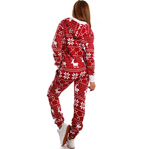 Crazy Age Knusse jumpsuit, sweatoverall, onesie met rendier-ijskristallen-motief CA-J-603. Lekker relaxen en chillen - Image 4