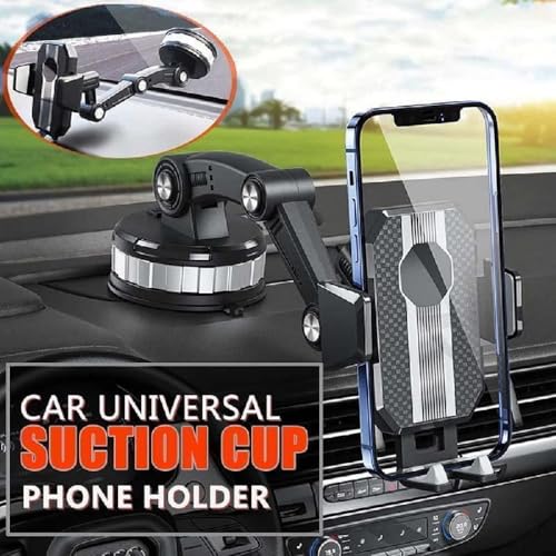 Image of Car Phone Holder Mount for Dashboard, Windshield & Car Window - 360 Adjustable Long Arm Mobile Holder with Strong Suction Base, One-Touch Lock Clamp for Smartphones