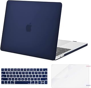 MOSISO Compatible with MacBook Pro 13 inch Case M2 2023,2022,2021-2016 Release A2338 M1 A2289 A2251 A2159 A1989 A1706 A1708,Plastic Hard Shell&Keyboard Cover&Screen Protector, Navy Blue