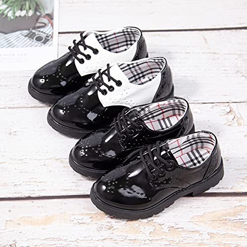 Image of KIDSUN Girl's Oxford School Uniform Dress Shoe Princess Flats Bow Slip on Loafer (Toddler /Little Kid)