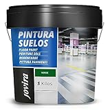 JOVIRA PINTURAS Pintura Suelos, Garajes y Pavimentos Deportivos en general, acabado Mate. Protege y decora las superficies de hormigón, cemento y asfalto. (5 Kilos, Verde)