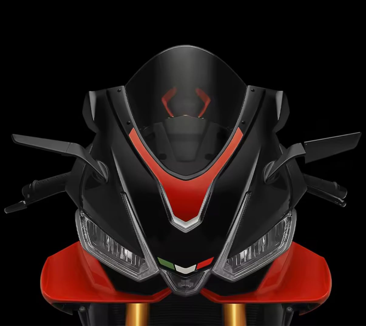 Specchietti ad Ala per Aprilia RS660/RSV4, con Logo, Coppia, Nero