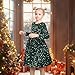 Sunny Fashion Girls Dress Emerald Sparkle Sequin Long Sleeve Christmas Holiday New Year Celebration Size 6