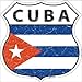 SMART BLONDE Cuba Flag Highway Shield Metal Sign HS-227
