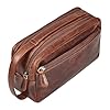 STILORD 'Bran' Large Mens Leather Wristlet Clutch Genuine Leather Vintage Men Handbag Bank Wallet Travel Organizer for Modern Man, Colour:Kara - Cognac #5