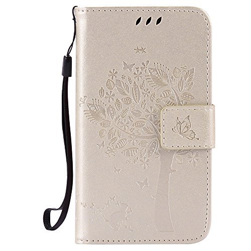 Nancen Compatible avec Samsung Galaxy J1(2016) / J120F (4,5 Pouces) Coque Haute Qualité PU Cuir