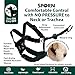 Sporn Large/XL No Pull Dog Harness for Large Dogs - Black Mesh Body, Durable Nylon, Breathable, Easy to Put On, No Choke, Padded, Adjustable, XL Dog Harness for Extra Large Breeds