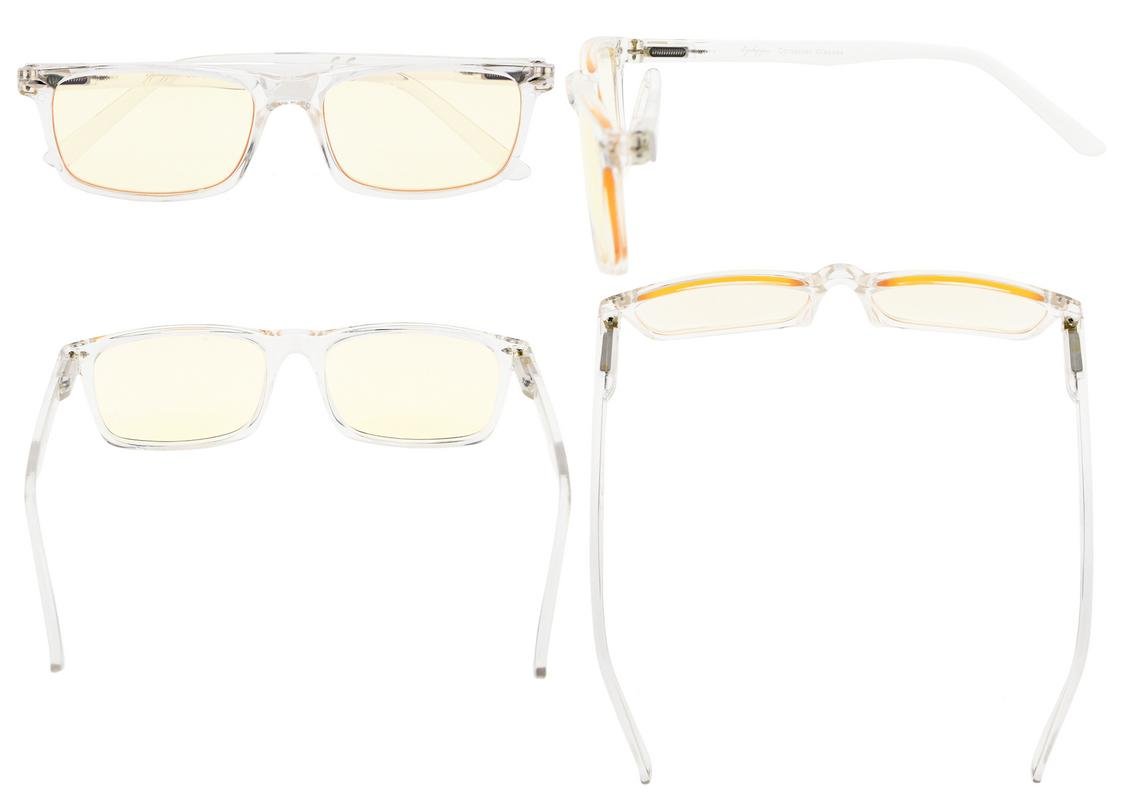 Eyekepper Stylish Look Grystal Vision Comfort Spring Hinges Reading Glasses Computer Readers Mens Women Transparent +1.00 - Image 2
