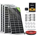 ECO-WORTHY 800 Watts Solar Panel Off Grid RV Boat Kit: 4pcs Bifacial 195W Solar Panels + 12V 60A MPPT Charger Controller+ Bluetooth Module 5.0 + 16Ft Solar Cable + Z Mounting Brackets