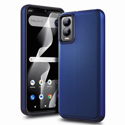 WDHD for Cricket Debut S3 Phone Case (U572AC), AT&T Vista 2 (2024 U572AA) Case, [9FT Military Grade Drop Tested] Full-Body Protective Dual Layer Hybrid Shockproof Cover (Blue)