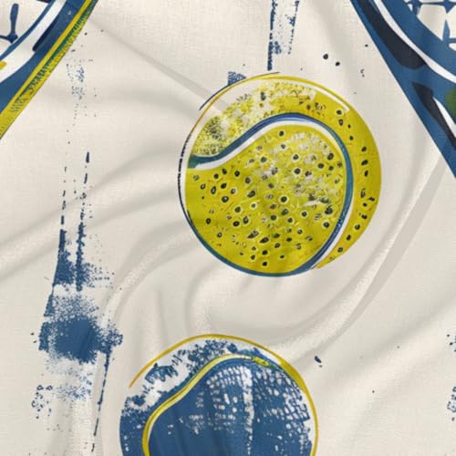 KOBLEN Tennis Silk Scarf 23.6x23.6 Inch Square Neck Scarf for Women Breathable Lightweight Neckerchief Silk Head Scarf Hair Wrap3